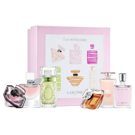 six large Lancôme perfumes in miniature in a new box